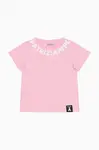 Dětské bavlněné tričko Patrizia Pepe K103 růžová barva, 7M0904