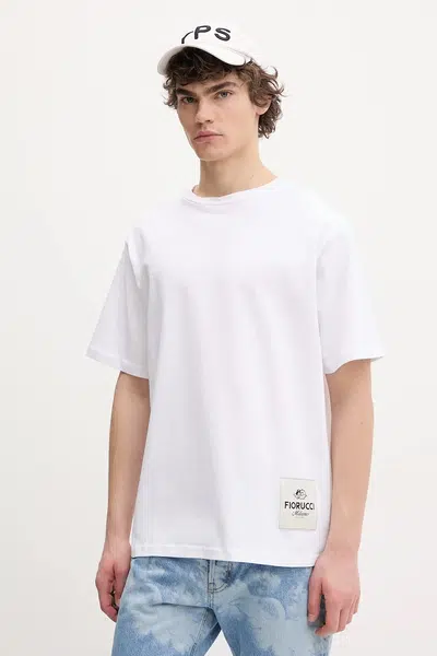 Bavlněné tričko Fiorucci Label Regular Fit T-Shirt bílá barva, s aplikací, U02SPTSH323CJ01WH01