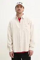 Bavlněná košile Dickies béžová barva, relaxed, s klasickým límcem, DK0A4Z7NC481