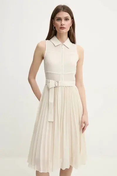 Šaty Marella CEREALE béžová barva, mini, 2513221025200