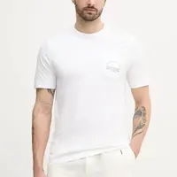 Bavlněné tričko Tommy Hilfiger bílá barva, s potiskem, MW0MW38623