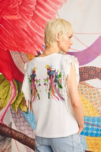 Bavlněné tričko Medicine dámské, bílá barva