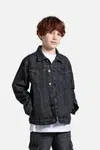 Džínová bunda Coccodrillo šedá barva, JEANS COLLECTION BOY