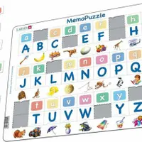 Puzzle MAXI - Memo abeceda malá, velká, obrázky/52 dílků