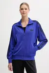 Mikina adidas Originals Firebird dámská, modrá barva, s aplikací, JX6462