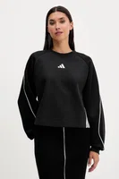Mikina adidas Stadium pánská, černá barva, s potiskem, JL6996