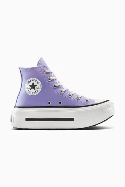 Kecky Converse Chuck Taylor All Star Lift Double Stack dámské, fialová barva, A15206C