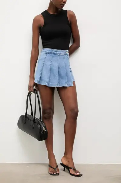 Džínová kalhotová sukně Answear.LAB