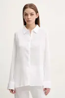 Bavlněná košile Melissa Odabash bílá barva, regular, s klasickým límcem, Tina