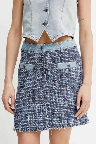 Sukně Morgan JOCI modrá barva, mini, JOCI