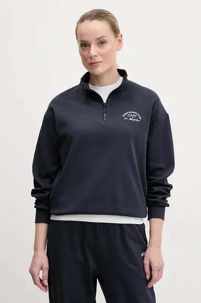 Mikina Guess NIGELLA dámská, tmavomodrá barva, melanžová, V5GQ06 KCS01