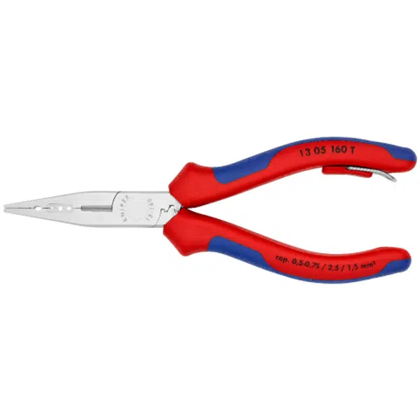 Elektrikářské kleště, odizolovací, 0,5-0,75/1,5/2,5 mm, s okem - KNIPEX 13 05 160 T