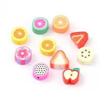 Mixed Fruit Theme Handmade Polymer Clay Beads