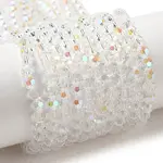 Electroplate Transparent Glass Beads Strands