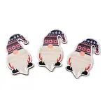 Christmas Single Face Printed Wood Big Pendants