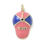 Brass Micro Pave Cubic Zirconia Enamel Pendants