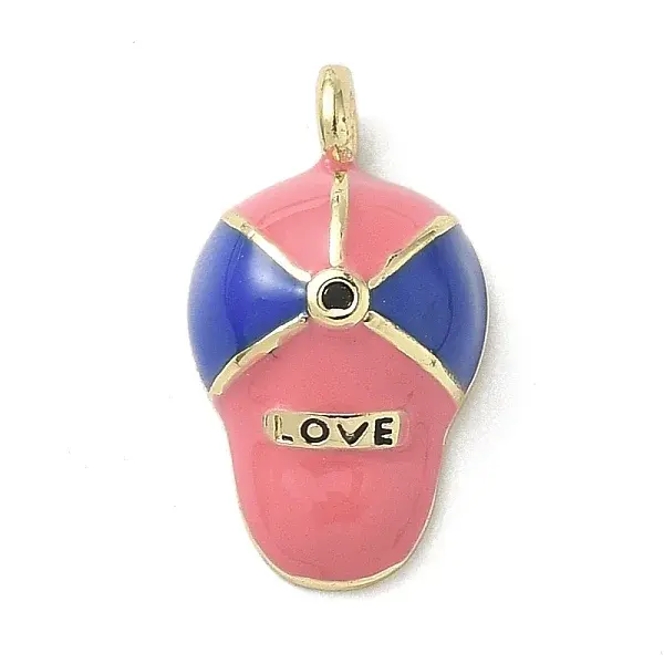 Brass Micro Pave Cubic Zirconia Enamel Pendants