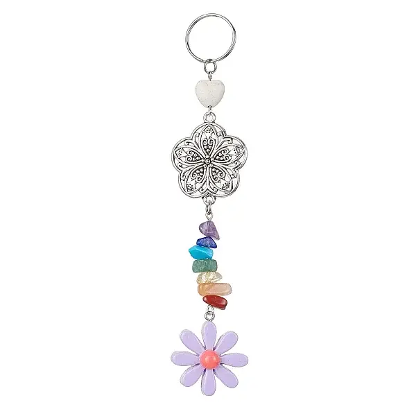 Flower Resin Keychains