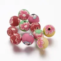 Handmade Polymer Clay Round Beads