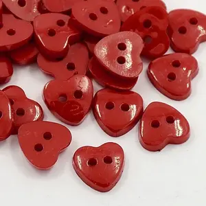 Acrylic Heart Buttons