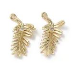 Brass Micro Pave Clear Cubic Zirconia Pendants