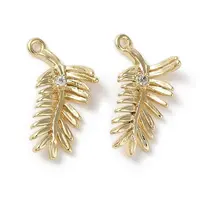 Brass Micro Pave Clear Cubic Zirconia Pendants