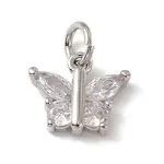 Brass Micro Pave Cubic Zirconia Charms