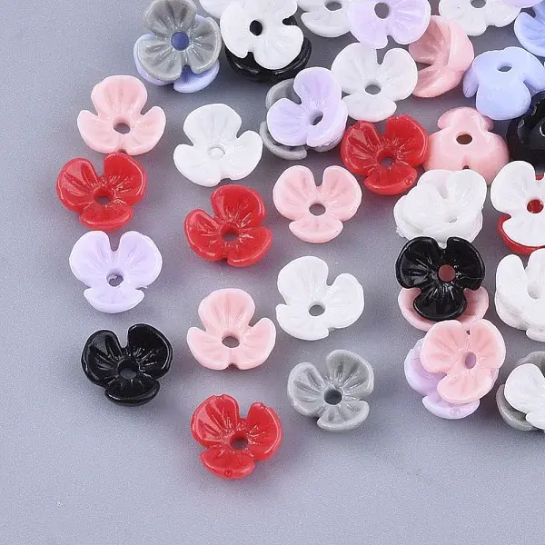 Opaque Resin Bead Caps