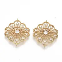 Brass Cubic Zirconia Links connectors