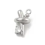 Brass Micro Pave Cubic Zirconia Pendants