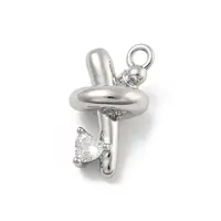 Brass Micro Pave Cubic Zirconia Pendants