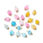 Dyed Natural Agate Cube Charms
