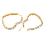 304 Stainless Steel Heart Hoop Earrings