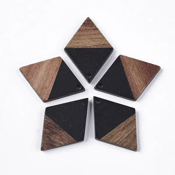 Resin & Walnut Wood Pendants