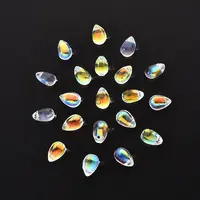 20Pcs Transparent Spray Painted Glass Charms