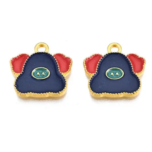 Rack Plating Alloy Enamel Pendants