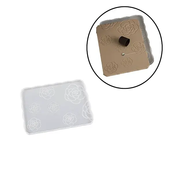 Camelia Pattern Food Grade Silicone Coaster Molds
