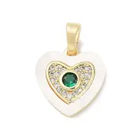 Brass Micro Pave Cubic Zirconia Pendants