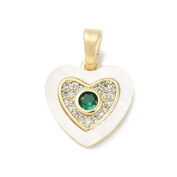 Brass Micro Pave Cubic Zirconia Pendants