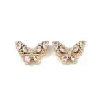 Brass Pave Cubic Zirconia Multi-Strand Butterfly Links