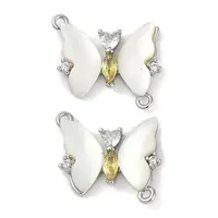 Brass Micro Pave Cubic Zirconia Pendants