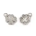 Brass Micro Pave Cubic Zirconia Charms