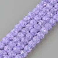 Synthetic Crackle Quartz Beads Strands
