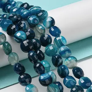 Natural Banded Agate Beads Strands