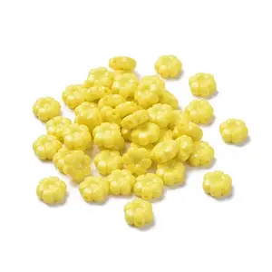 Opaque Acrylic Flower Beads