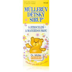 Dr. Müller Müllerov detský sirup® so skorocelom a materinou dúškou sirup na podporu imunity, zníženie miery únavy a vyčerpania 245 ml