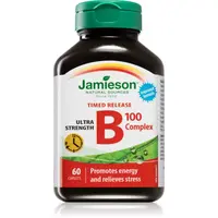 Jamieson B-komplex s postupným uvoľňovaním 100 mg tablety na normálnu činnosť nervovej sústavy a pre krásnu pleť 60 tbl