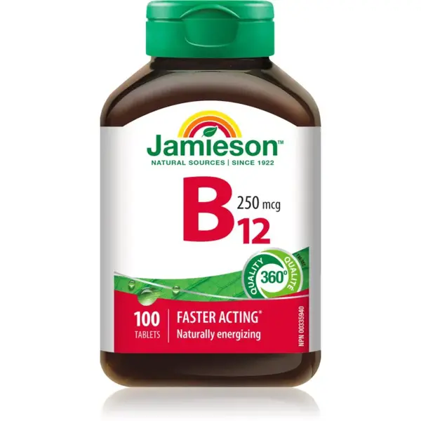 Jamieson B12 250 mcg tablety na podporu energetického metabolizmu 100 tbl