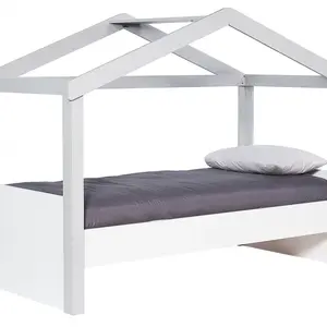 Domečková postel 90x200 spencer - bílá/šedá