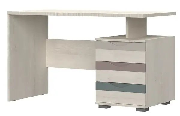 Dětský psací stůl alegria - borovice/mix barev